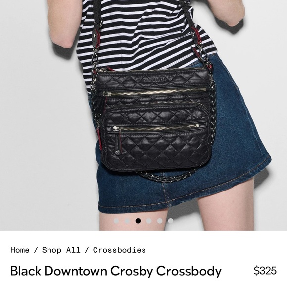 MZ Wallace Quilted Black Downtown Crosby Crossbody Bag - Picture 2 of 12